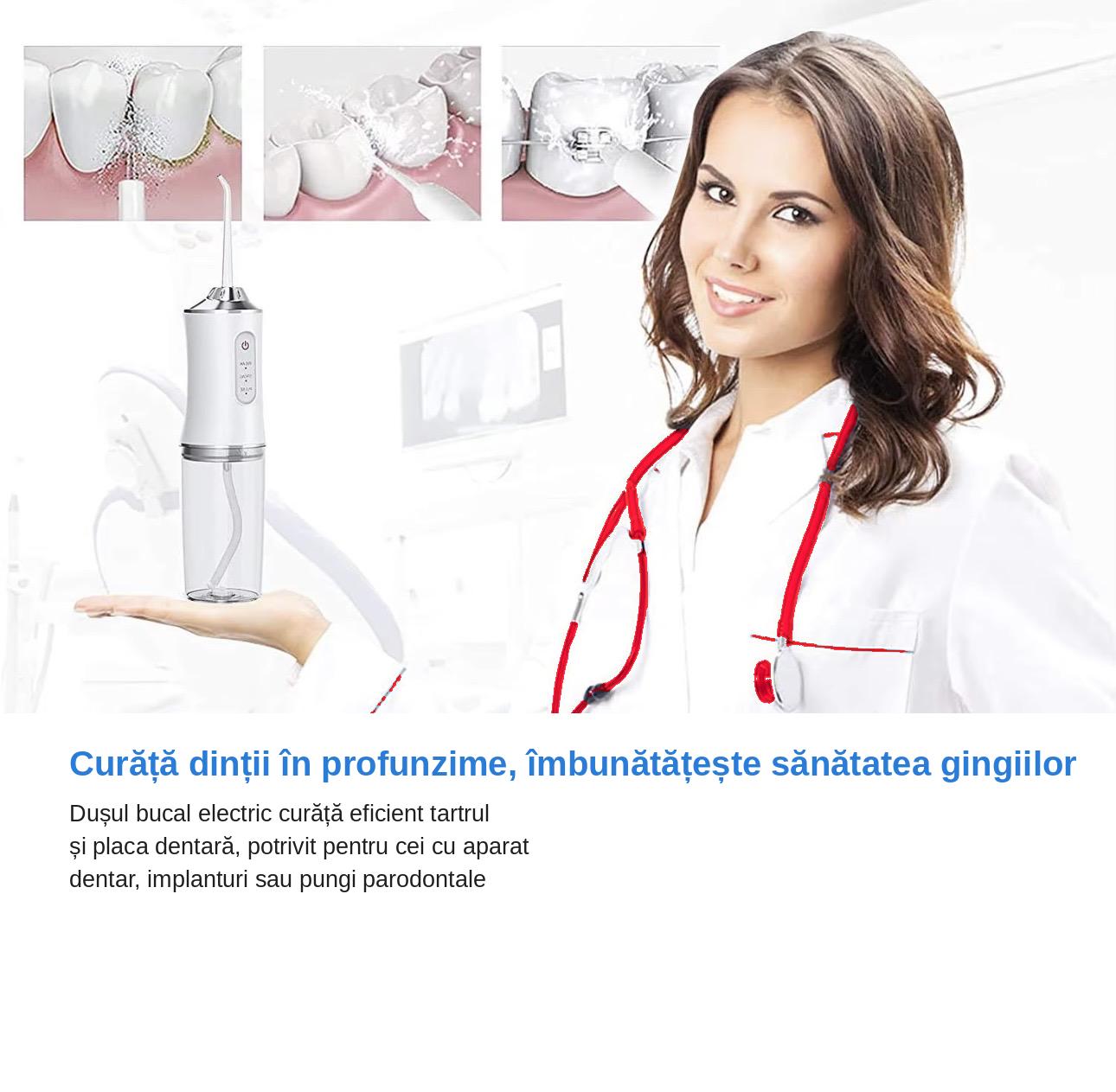Duș Bucal Portabil – Curățare Profundă oriunde